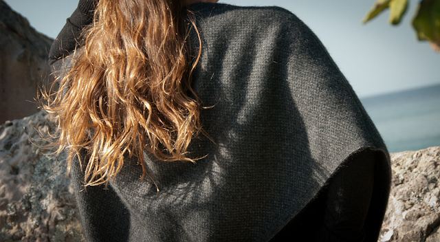 Ponchos are 50% merino lambs wool, 40% possum fibre and 10% silk which is extremely warm, soft and lightweight to wear.